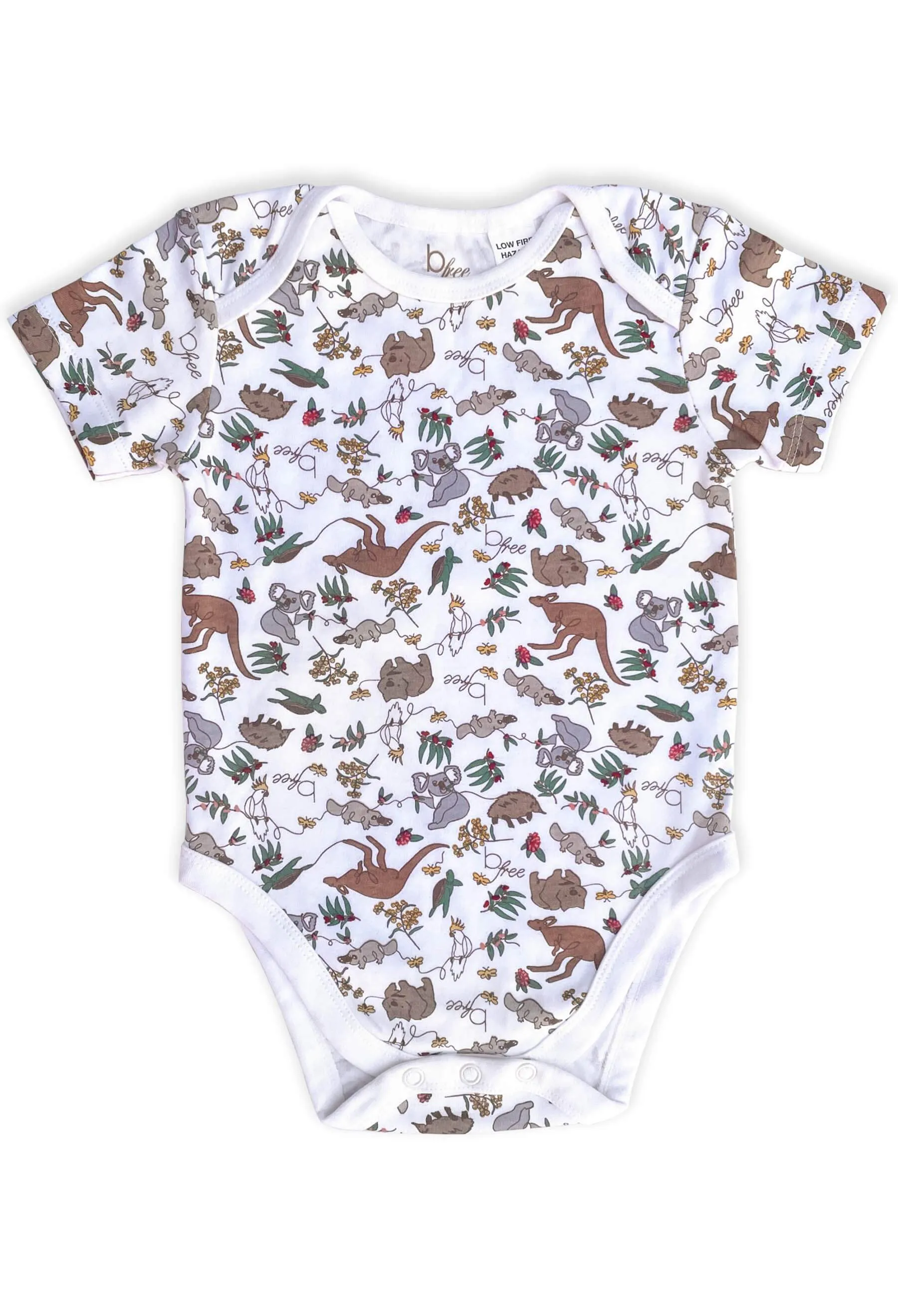 100% Organic Cotton Short Sleeve Baby Bodysuit