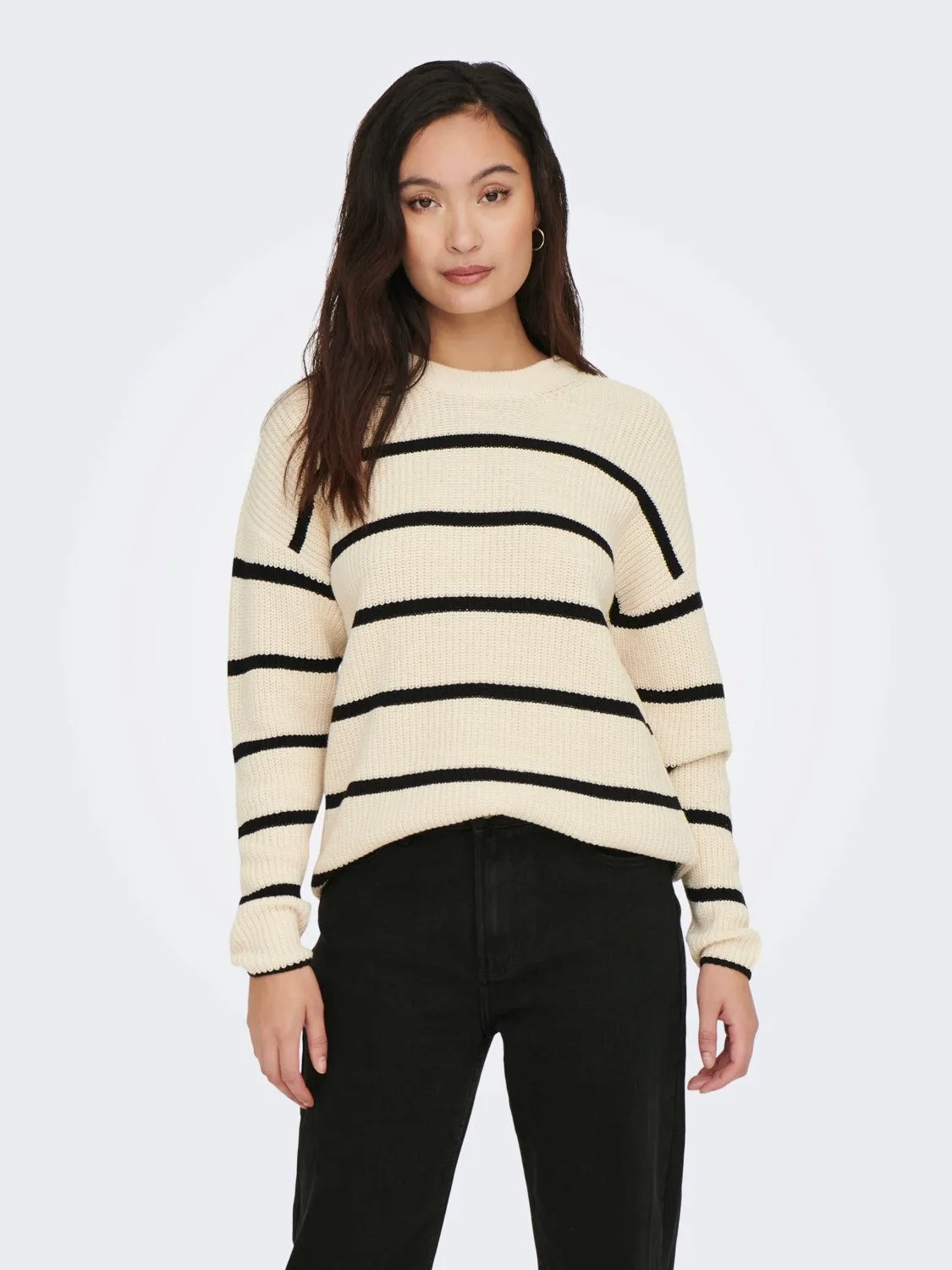 15282385 ONLpernille LS Stripe O Neck Knt