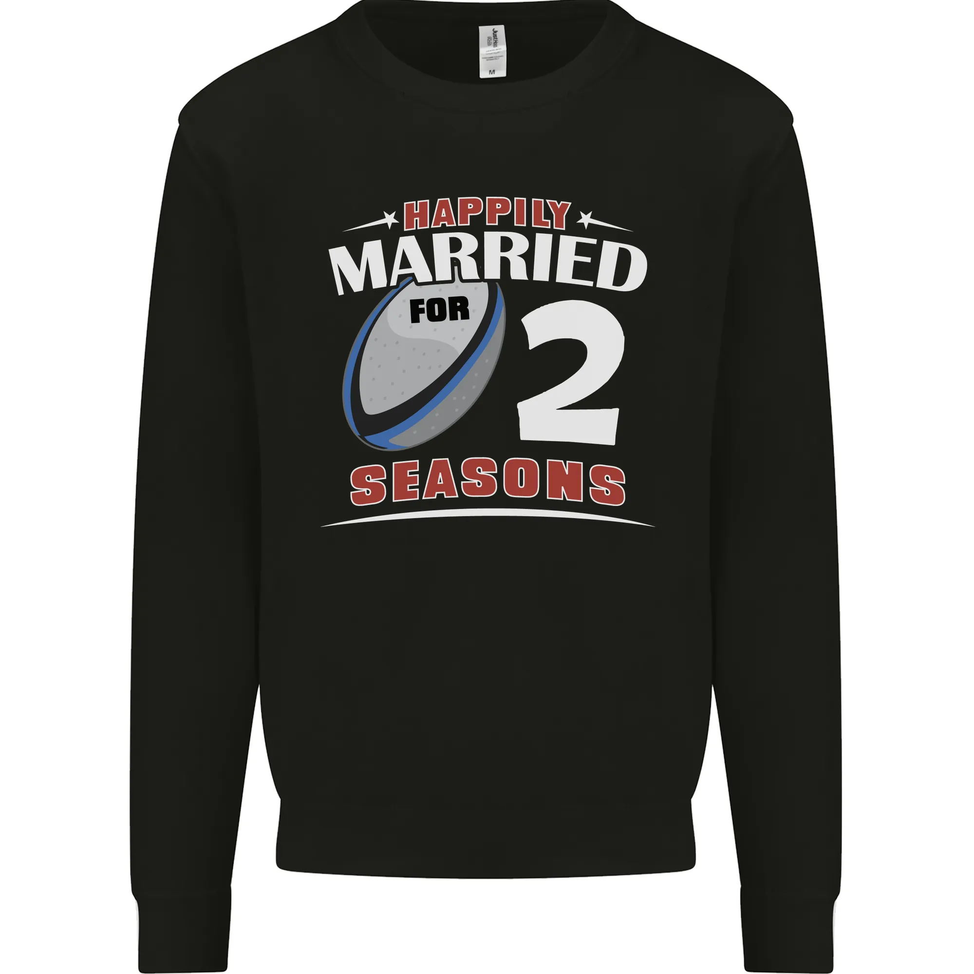 2 Year Wedding Anniversary 2nd Rugby Mens Sweatshirt Jumper