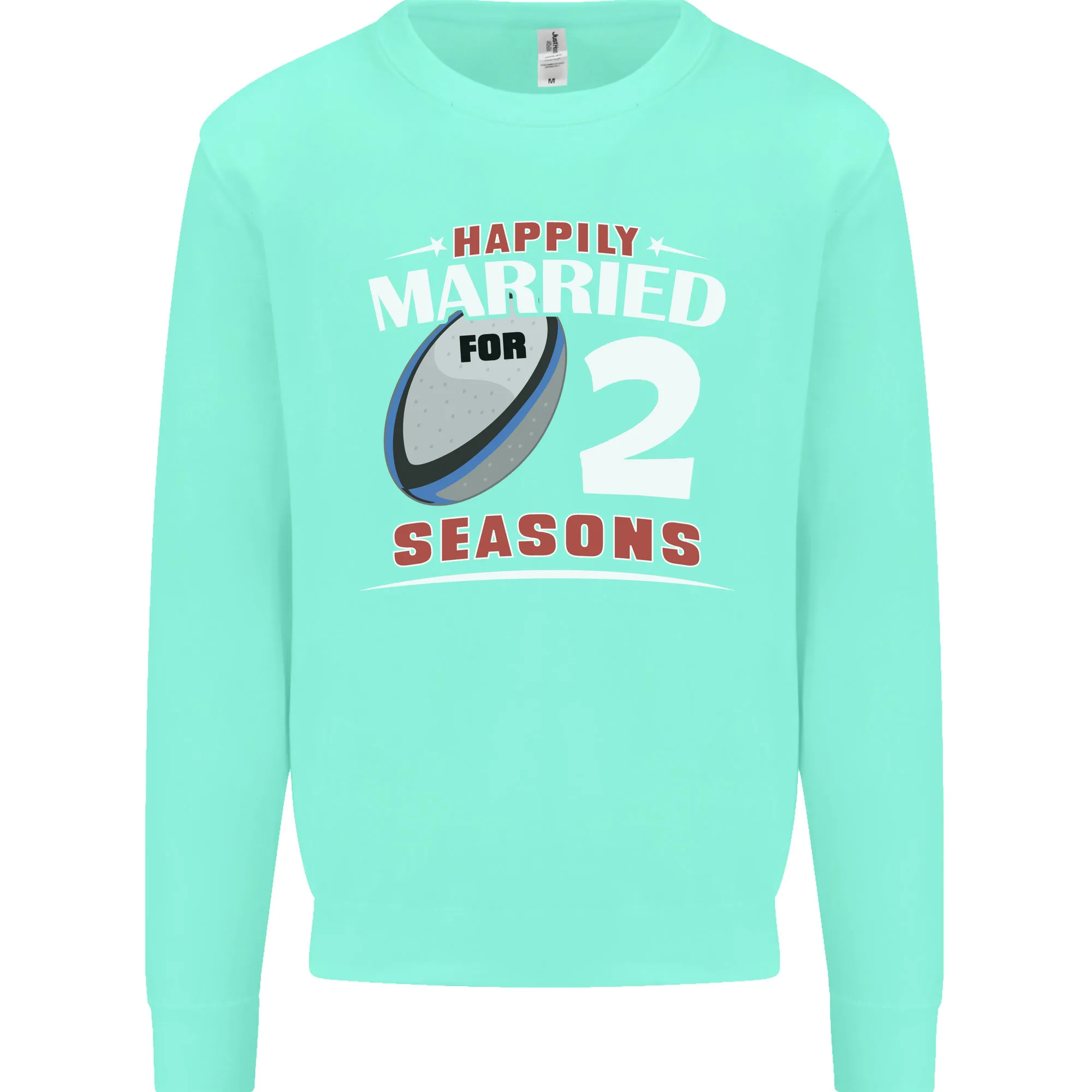 2 Year Wedding Anniversary 2nd Rugby Mens Sweatshirt Jumper