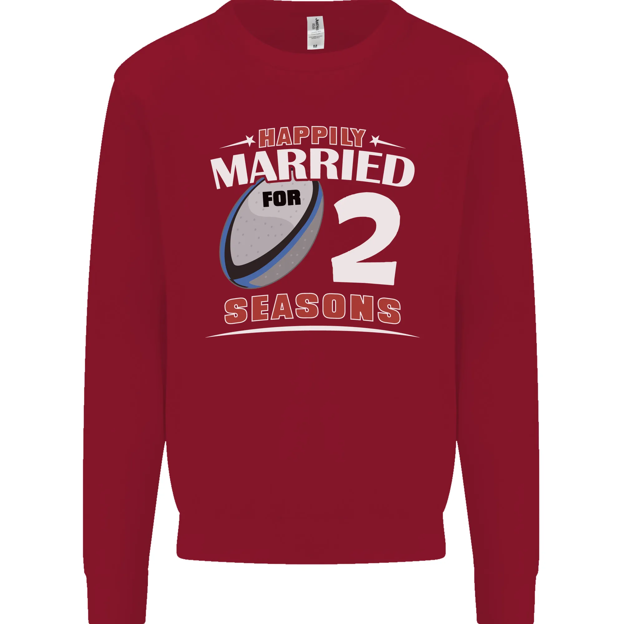 2 Year Wedding Anniversary 2nd Rugby Mens Sweatshirt Jumper