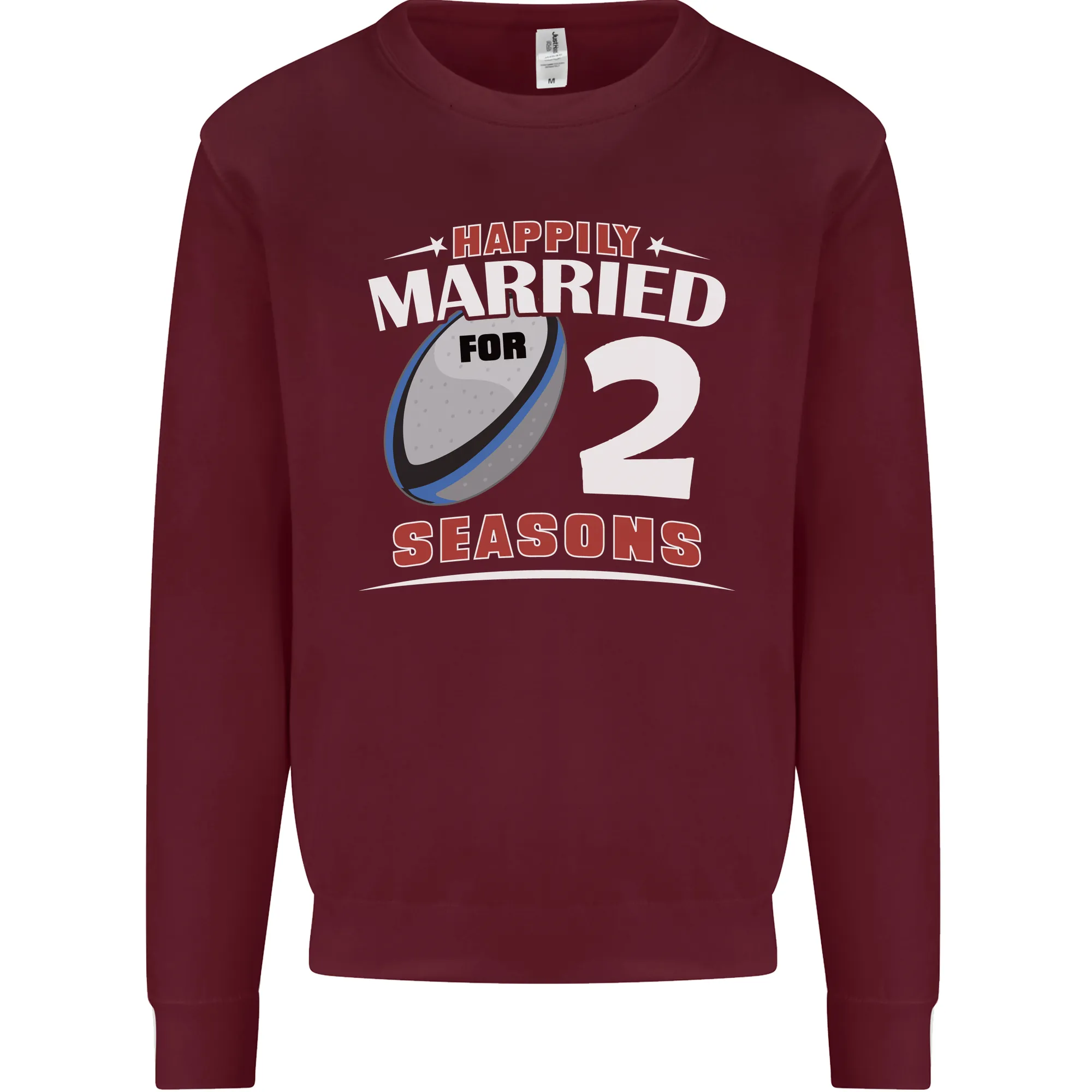 2 Year Wedding Anniversary 2nd Rugby Mens Sweatshirt Jumper