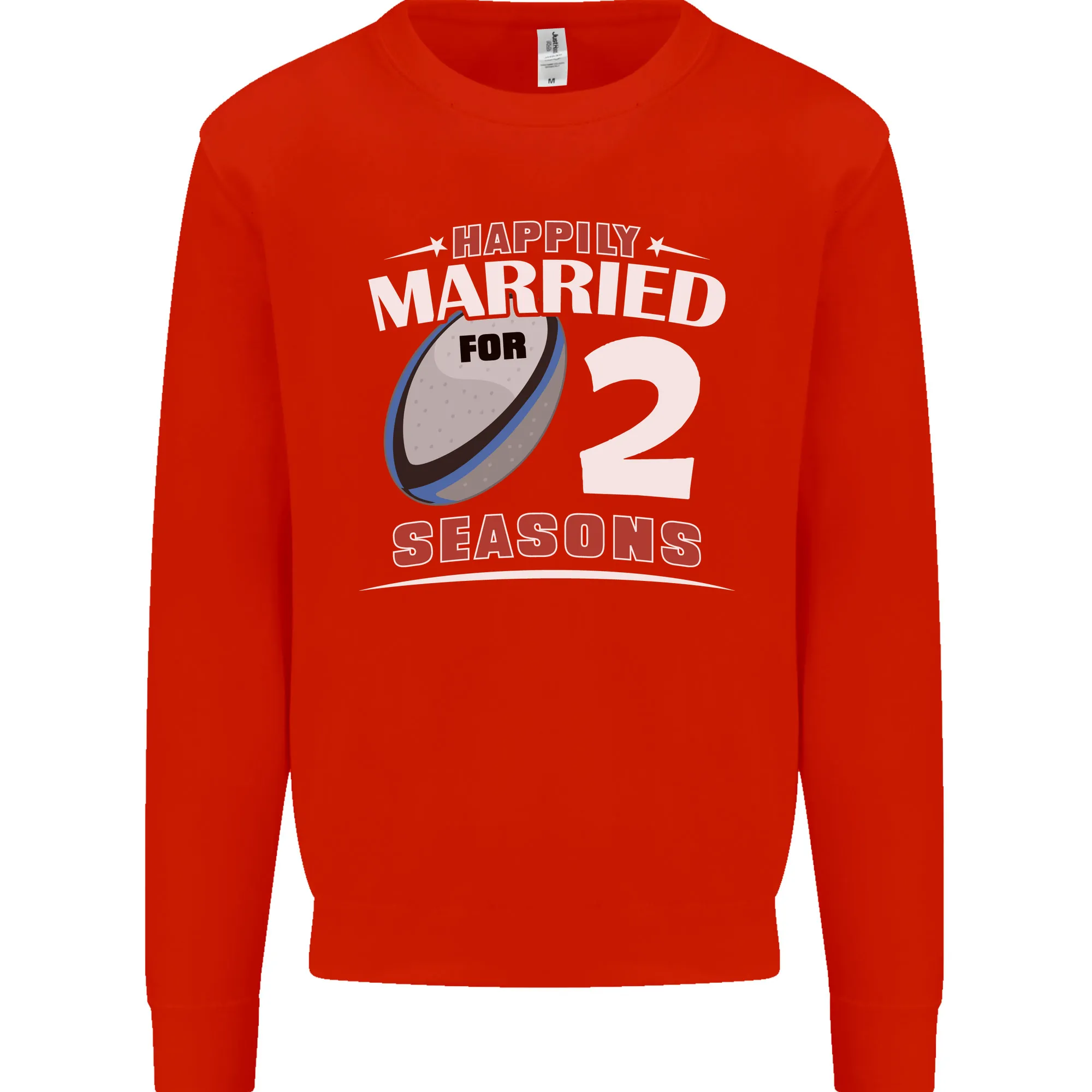 2 Year Wedding Anniversary 2nd Rugby Mens Sweatshirt Jumper