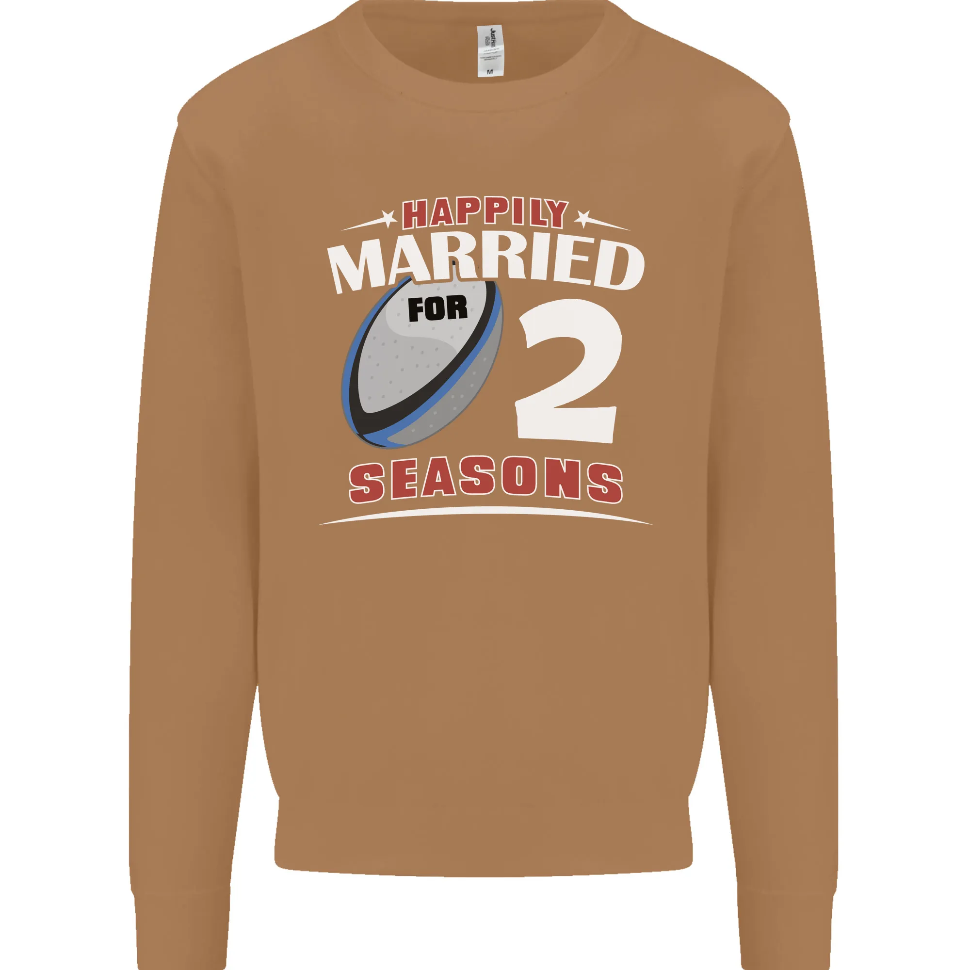 2 Year Wedding Anniversary 2nd Rugby Mens Sweatshirt Jumper