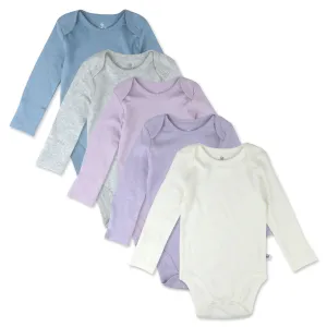 5-Pack Organic Cotton Long Sleeve Bodysuits