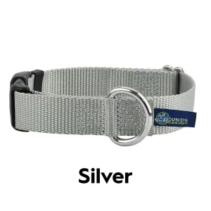 5/8″ and 1″ Silver Nylon Dog Collar