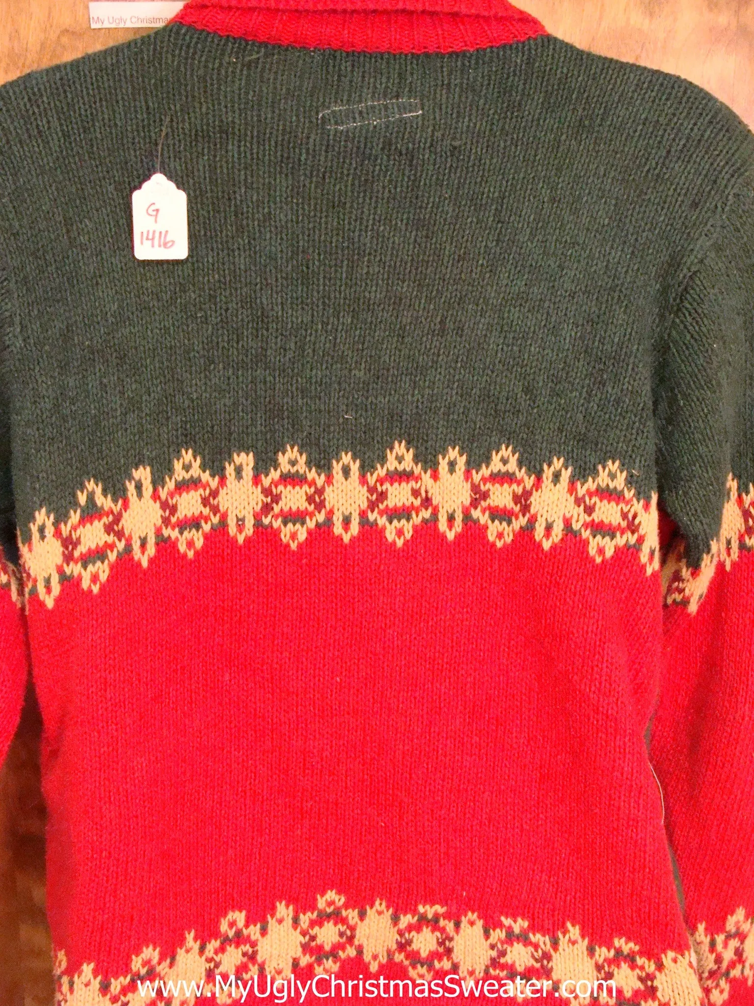 80s Mess of Patterns Light Up Ugly Xmas Sweater