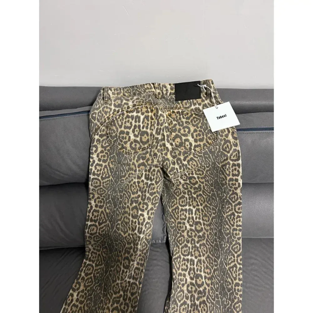 American Vintage Leopard High Waist Jeans