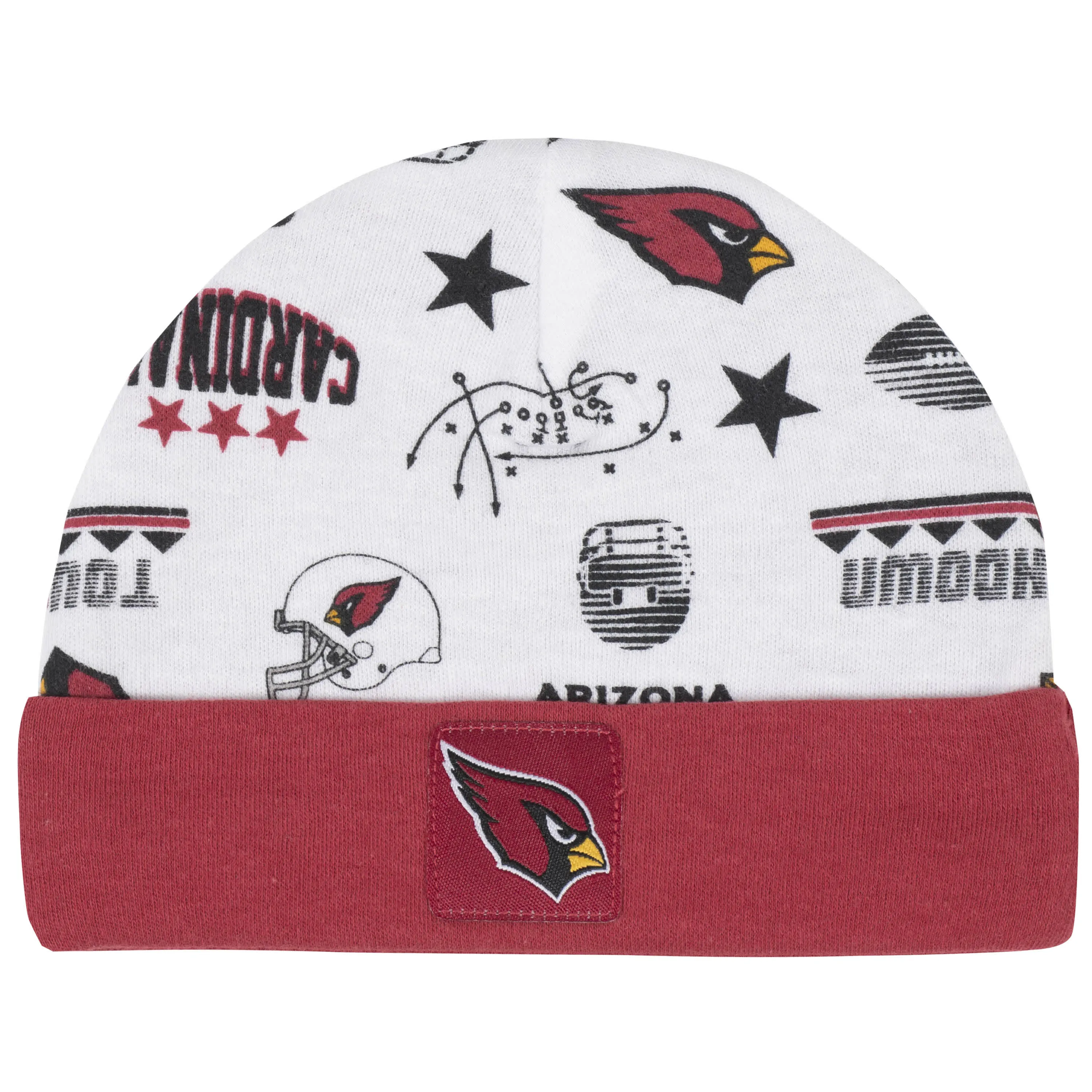 Arizona Cardinals 3-Piece Baby Boys Bodysuit, Bib, and Cap Set