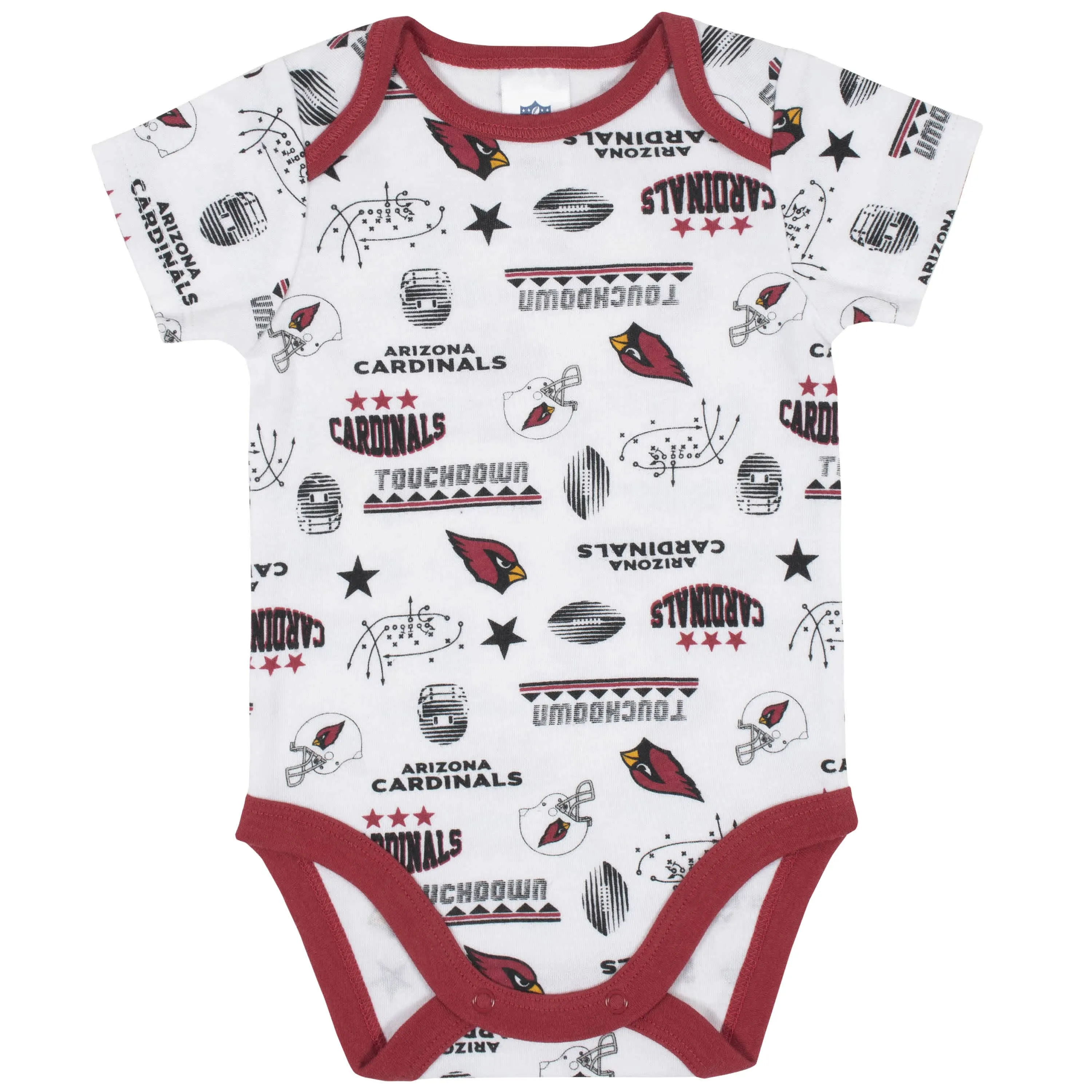 Arizona Cardinals 3-Piece Baby Boys Bodysuit, Bib, and Cap Set