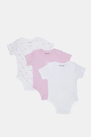 Babies Assorted Printed Bodysuit Set (3 Piece)