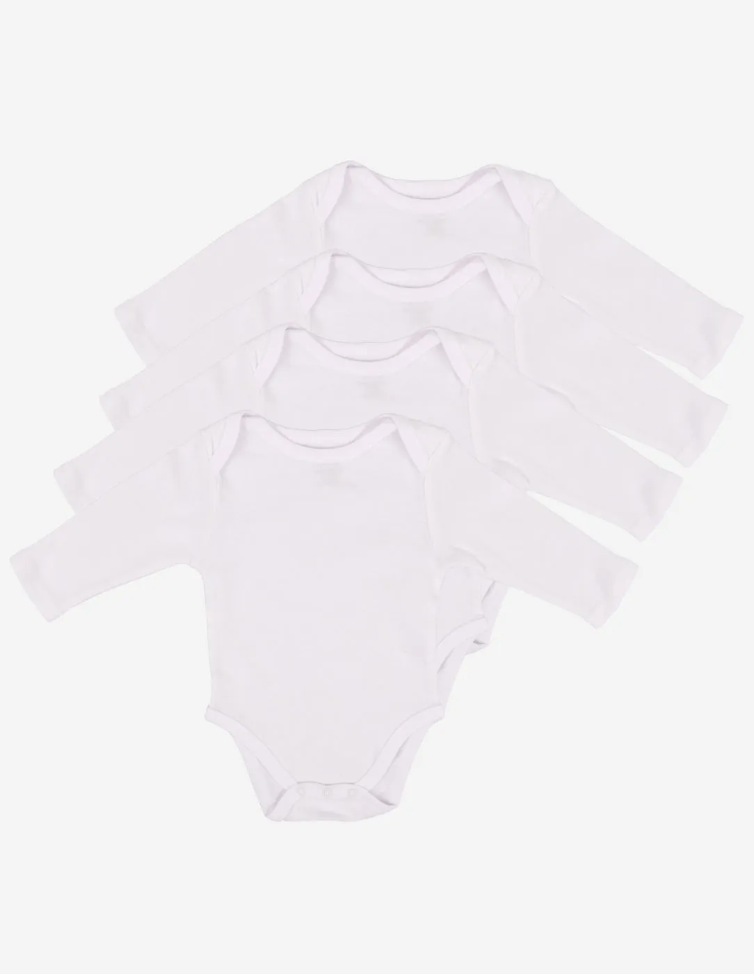 Baby Cotton Long Sleeves Bodysuits 4-Pack