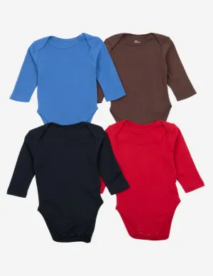 Baby Cotton Long Sleeves Bodysuits 4-Pack