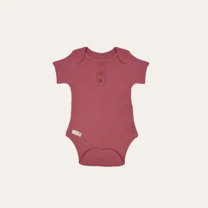 Baby Ribbed Bodysuit - 'Deco Rose'