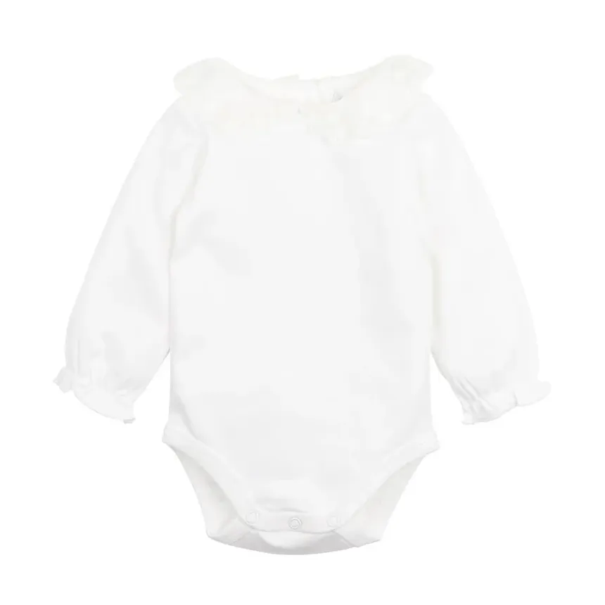 BEBE - Ciara Lace Collar Bodysuit - Cloud