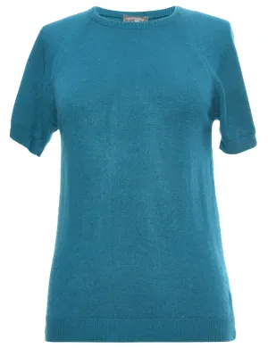 Blue Round Neck Jumper - L