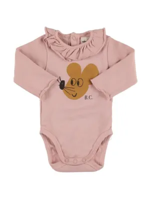 Bobo Choses   Mouse print organic cotton bodysuit 