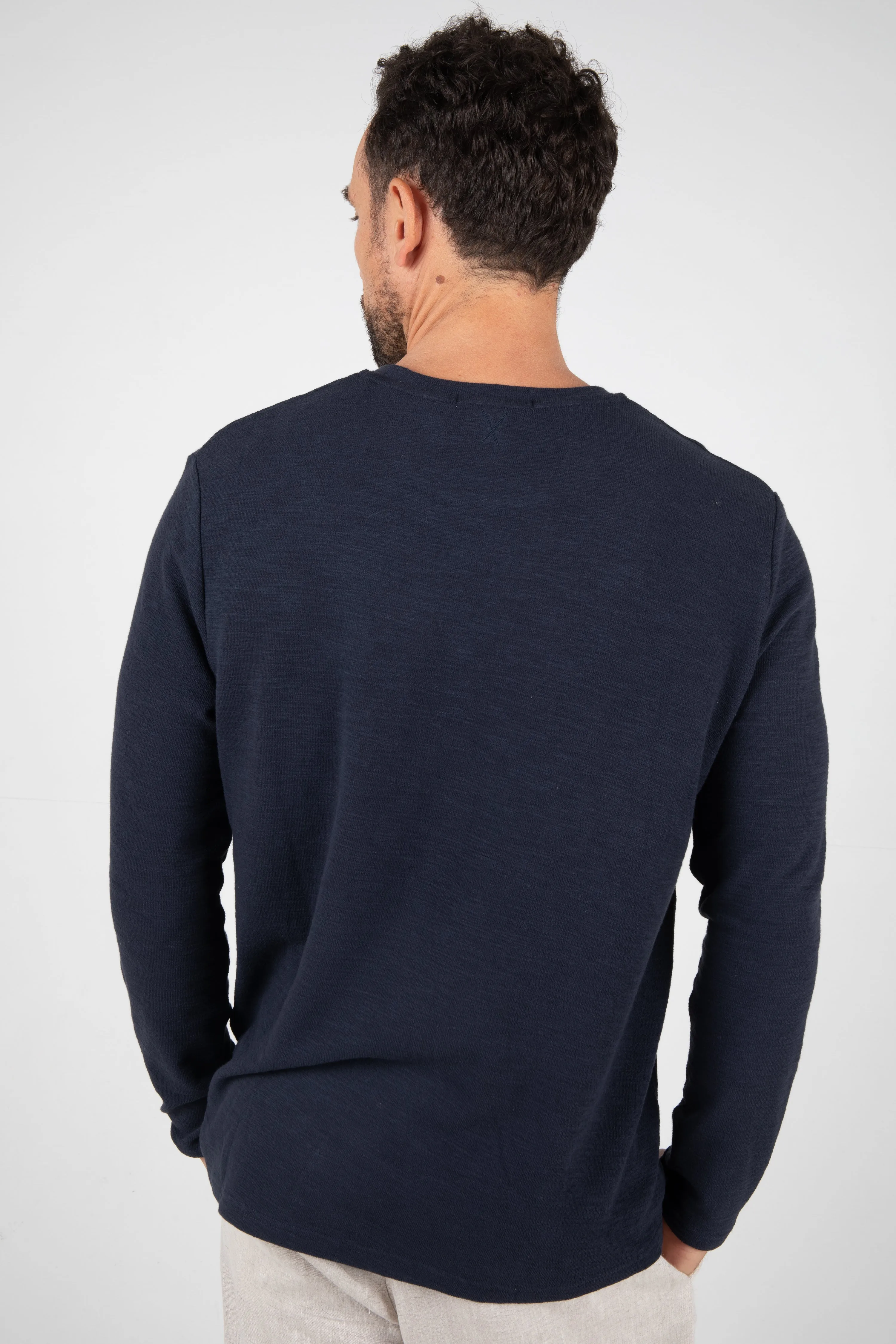 BODHI CREW SWEATER - NAVY