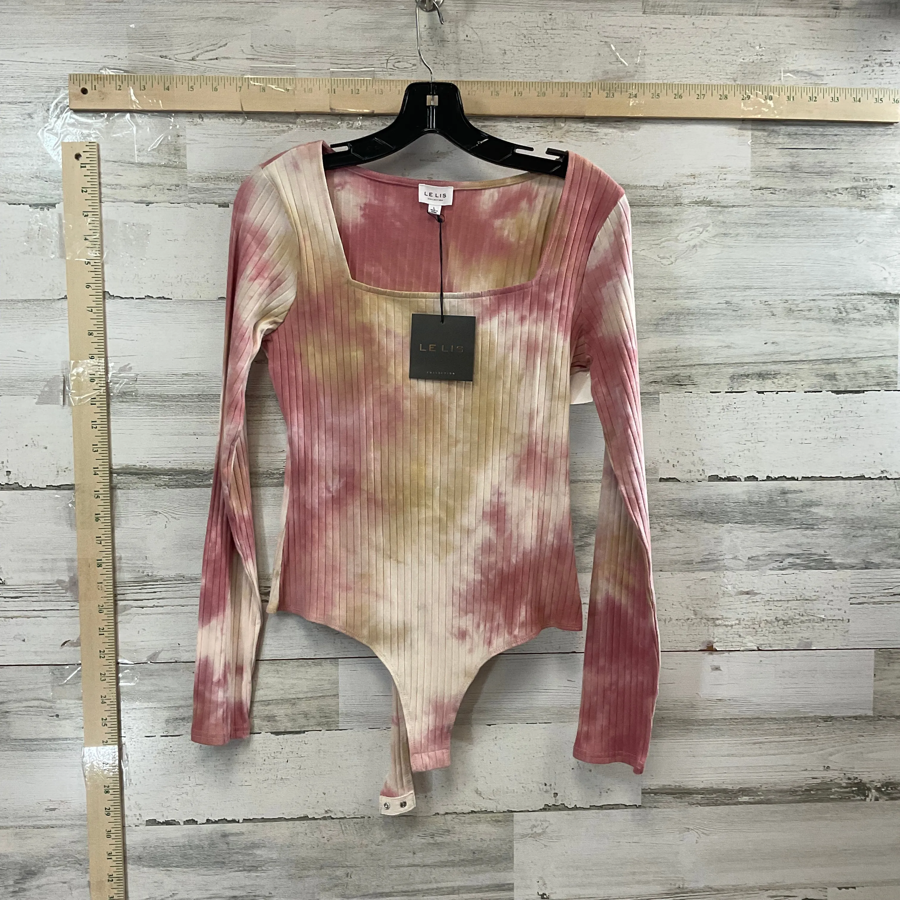 Bodysuit By Le Lis In Pink & Tan, Size: L