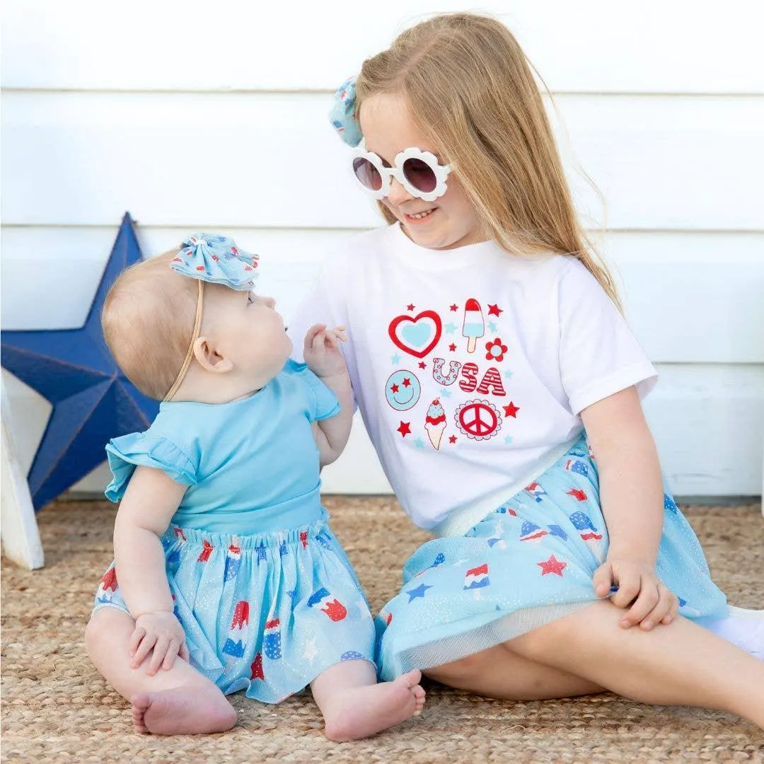 Bomb Pop 4th of July Tutu Bodysuit