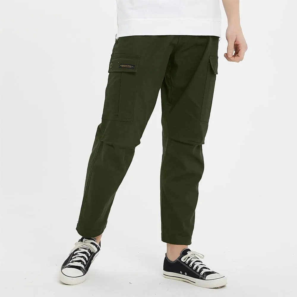 Boysnextdoor Wide Cargo Chino Pants in Green