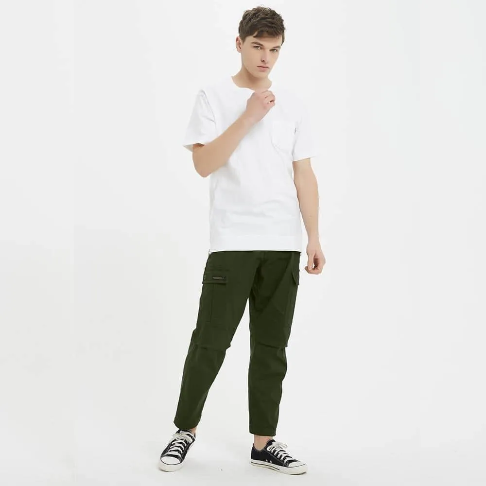 Boysnextdoor Wide Cargo Chino Pants in Green