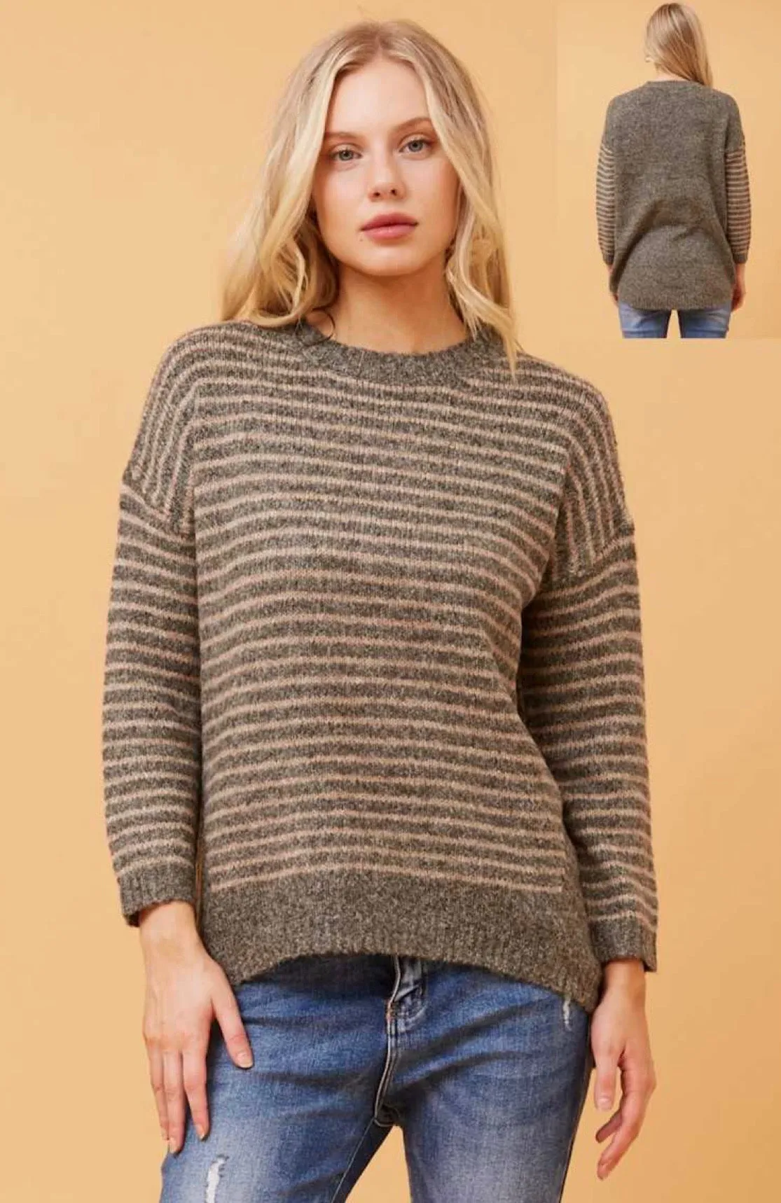 Brooklyn Knit - Grey & Beige