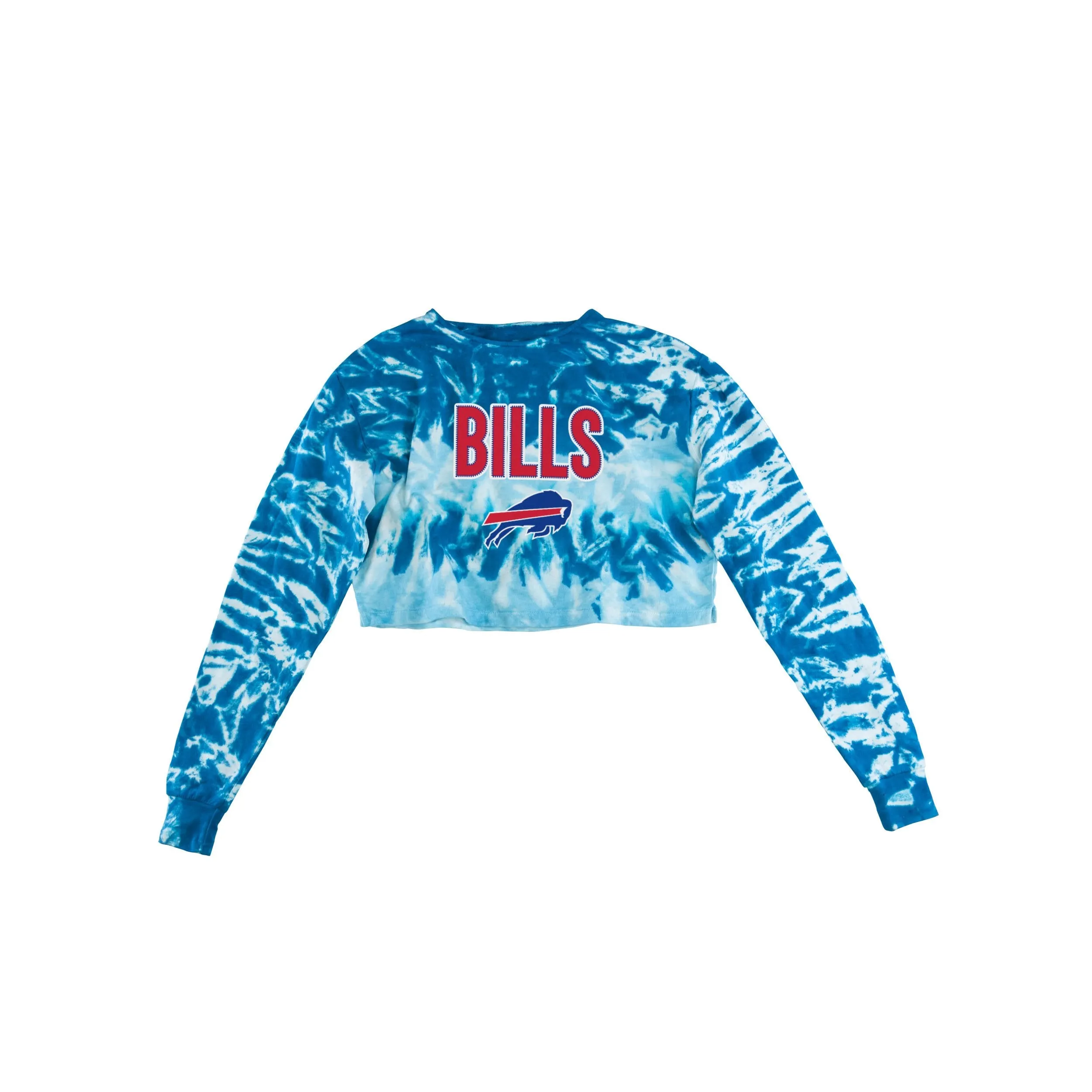 Buffalo Bills NFL Womens Tie-Dye Rush Cropped Sweater