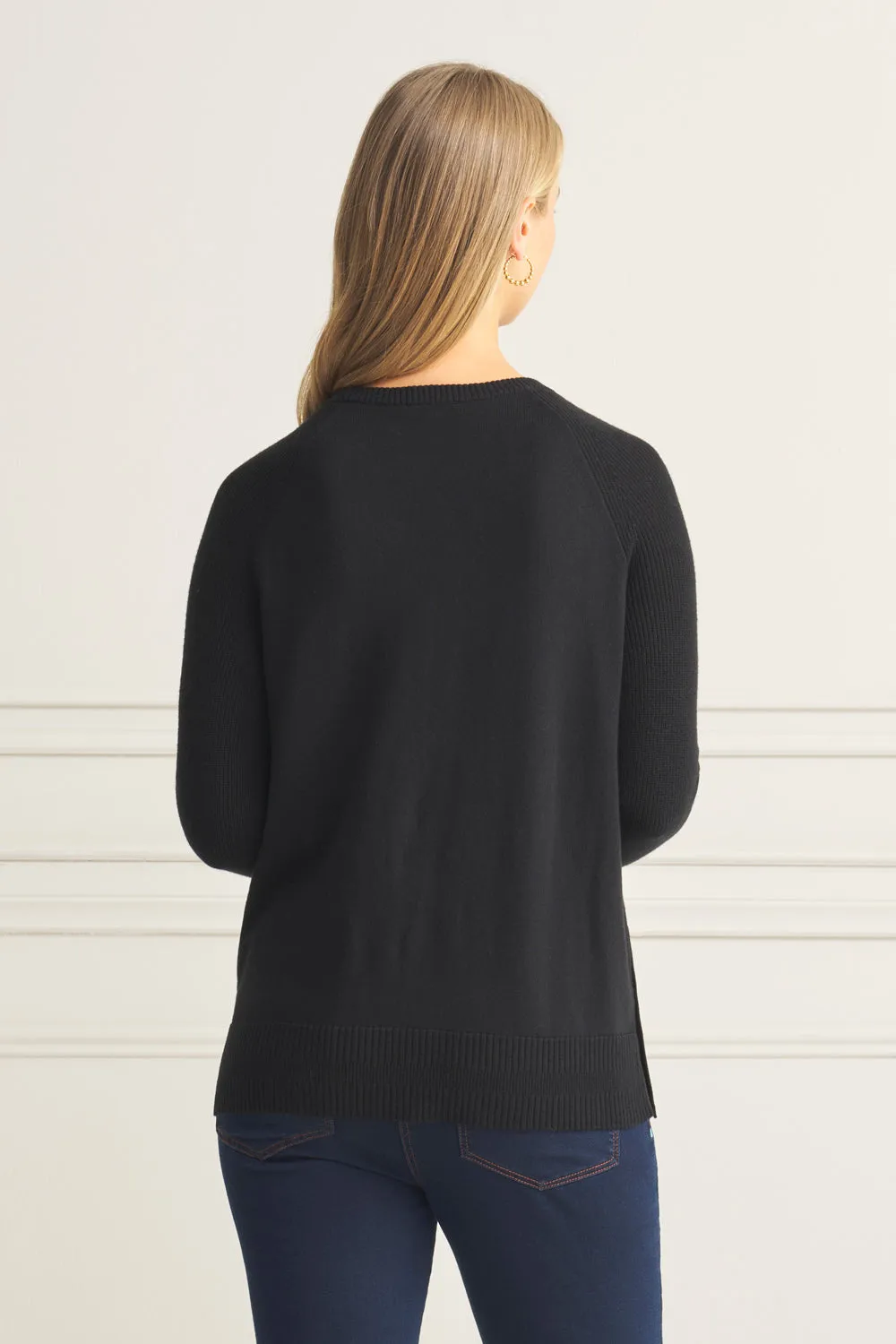 Button Side Detail Jumper - Black