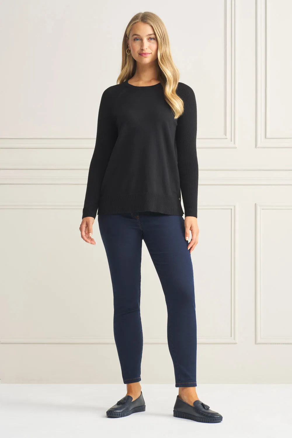 Button Side Detail Jumper - Black