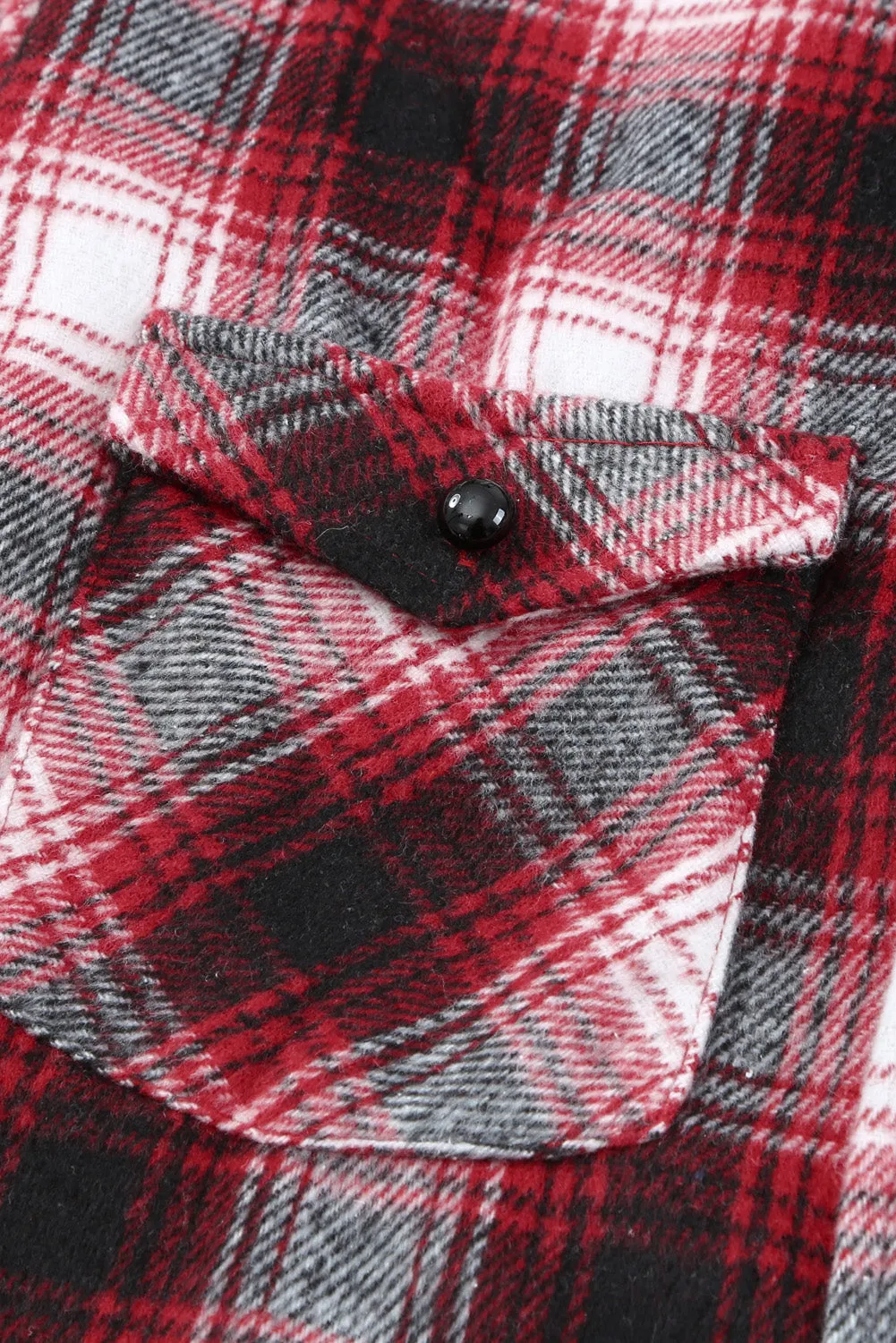 Button Up Collared Plaid Shirt for Women