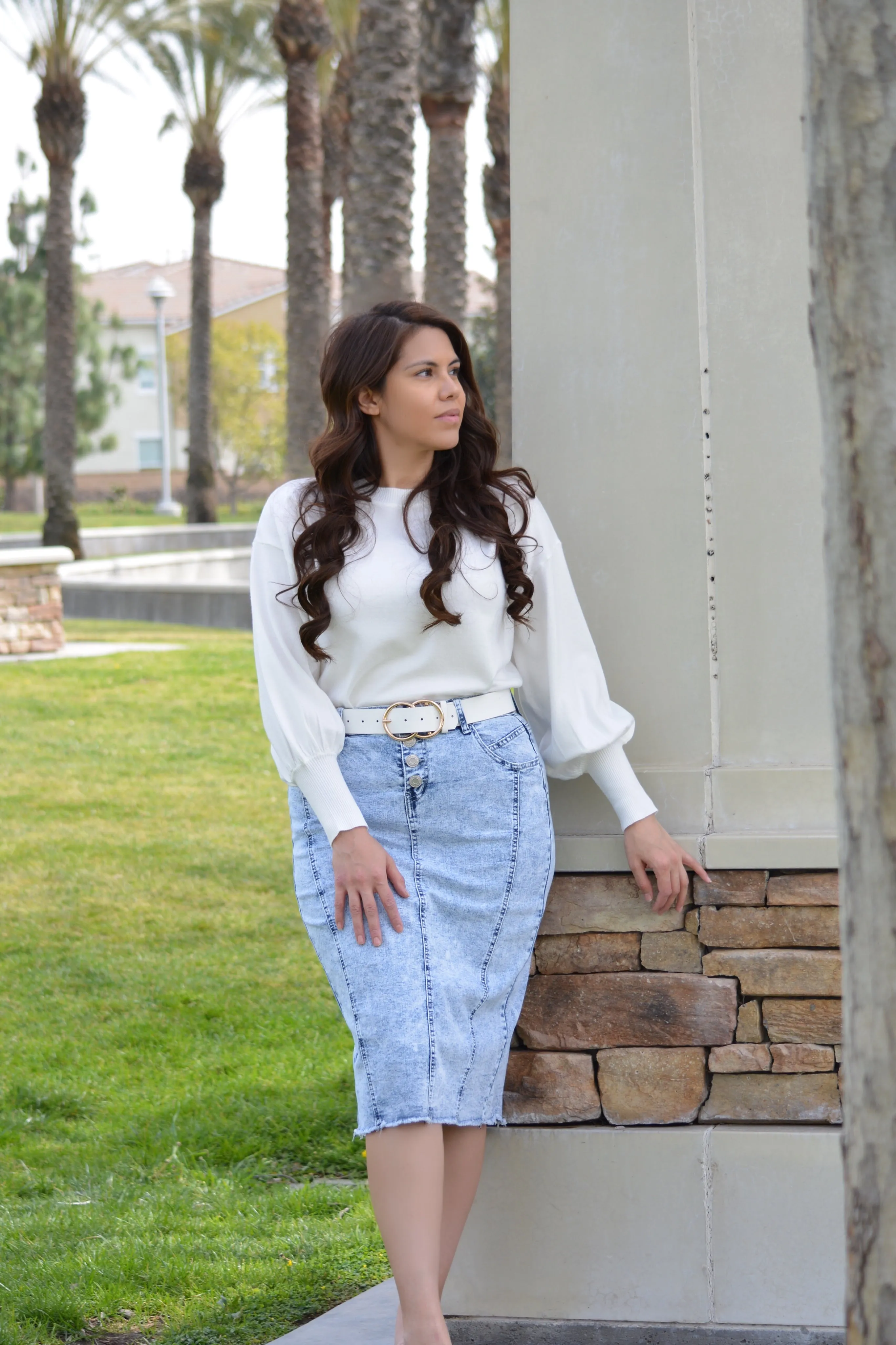 Caelynn Lightweight Ivory Knit Top