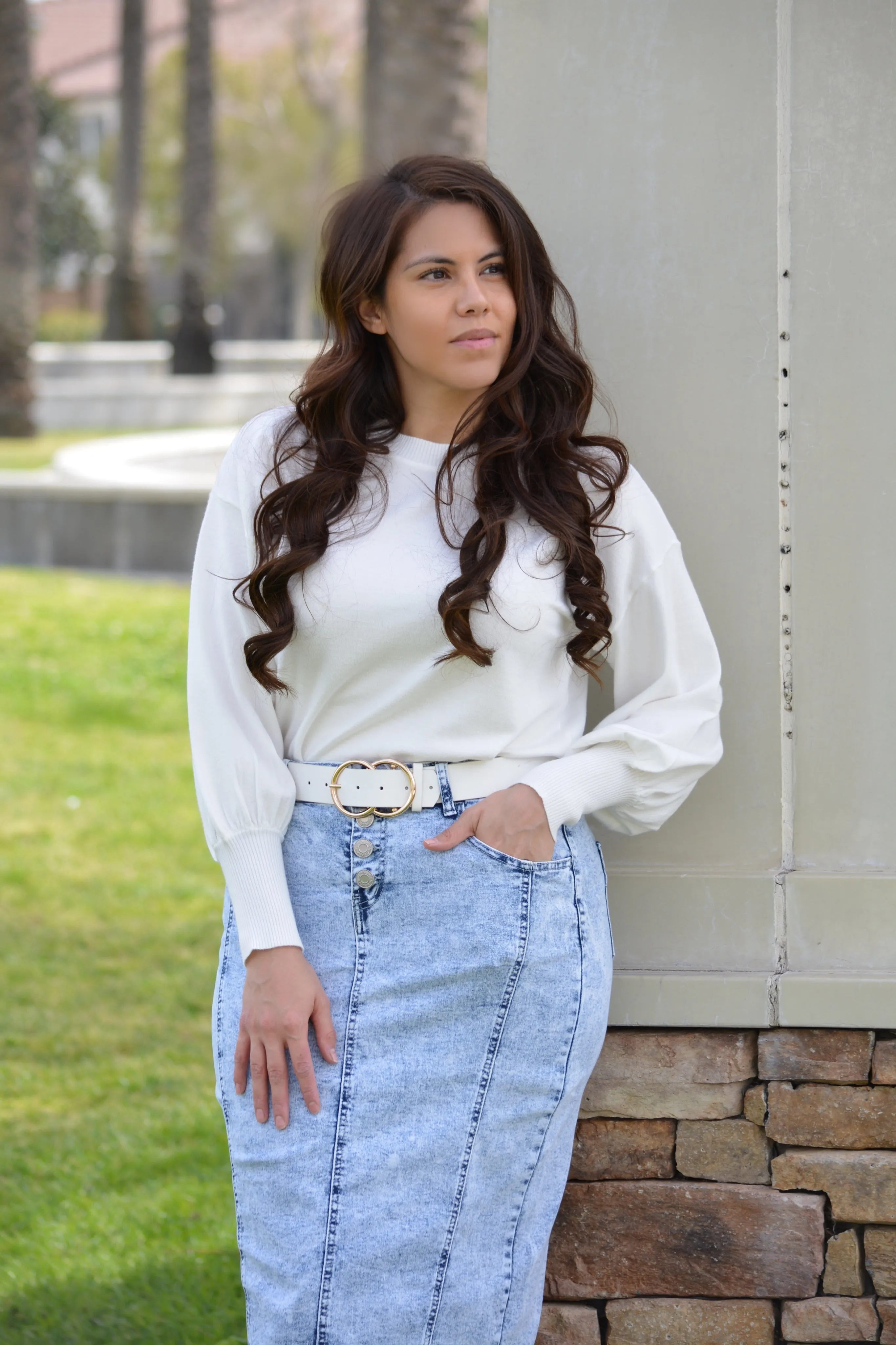 Caelynn Lightweight Ivory Knit Top