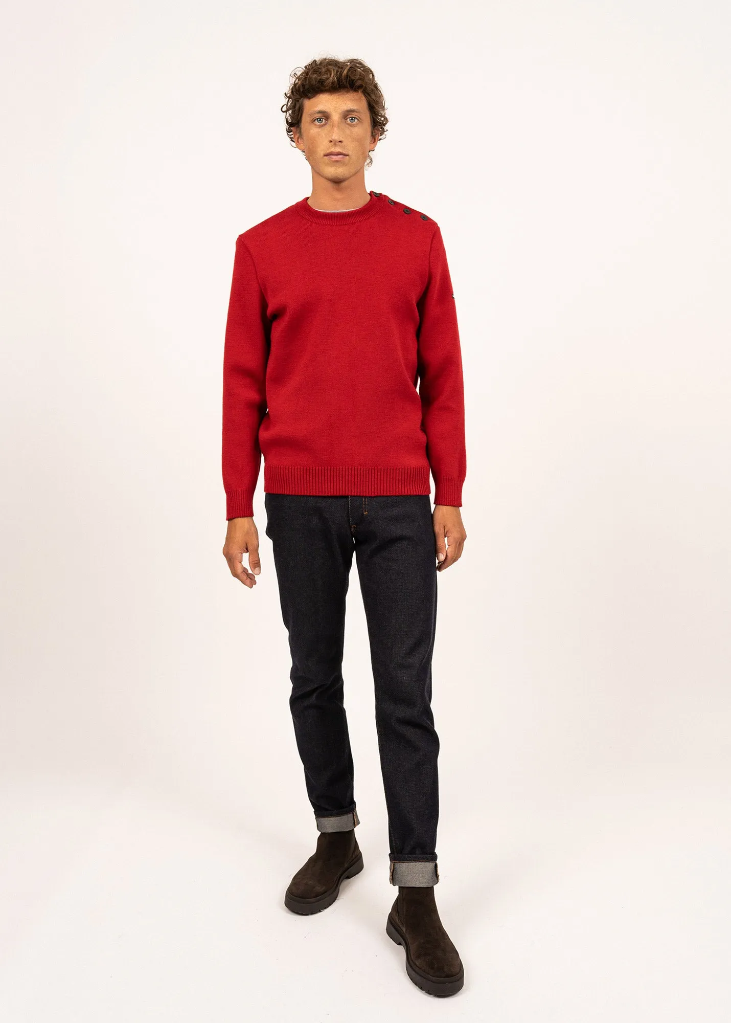 Cancale sailor jumper - regular fit, in pure new wool (MEDOC)