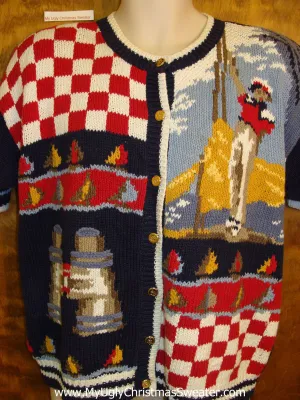 Checkerboard Mystery Design Ugly Festive Xmas Sweater