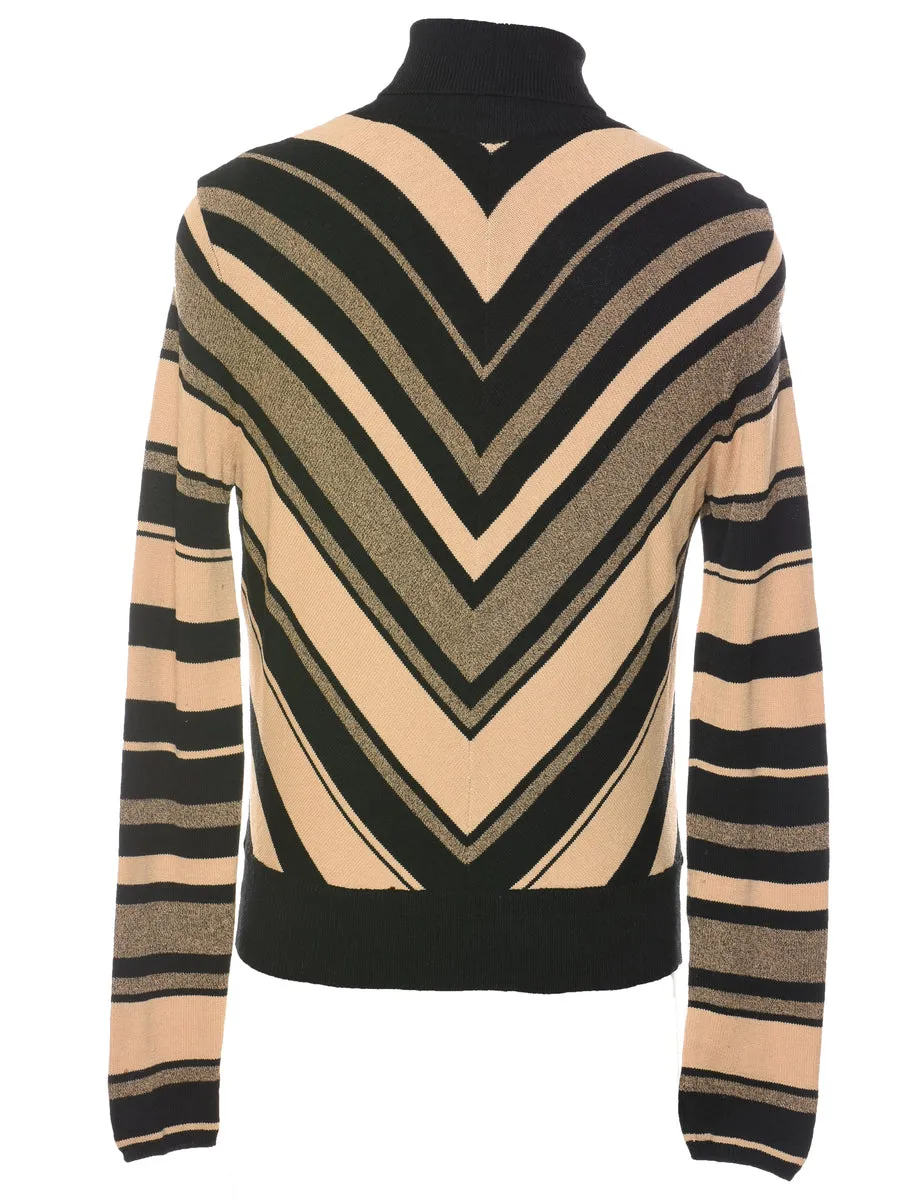 Chevron Turtleneck Jumper - S