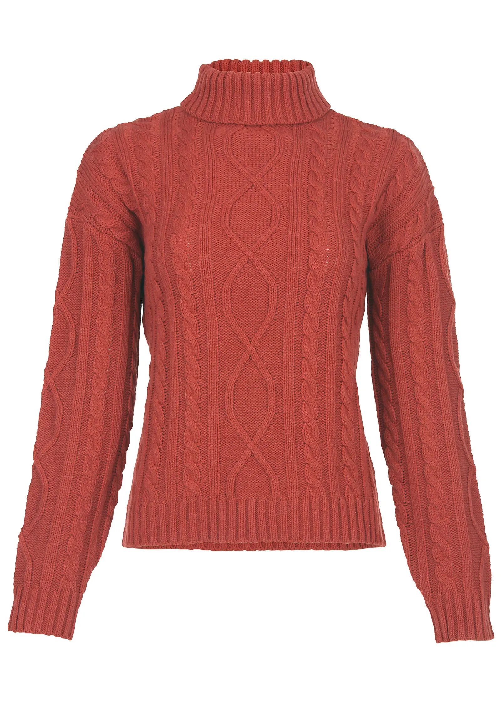 Chunky Knit Sweater - Mineral Red