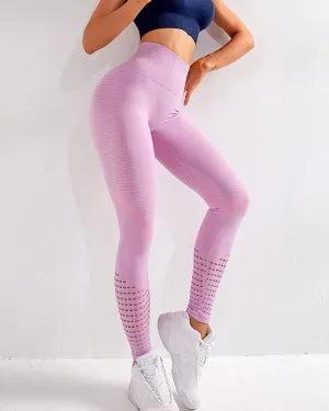 Colorblock Slim High Elastic High Waist Yoga Pants Active Pants