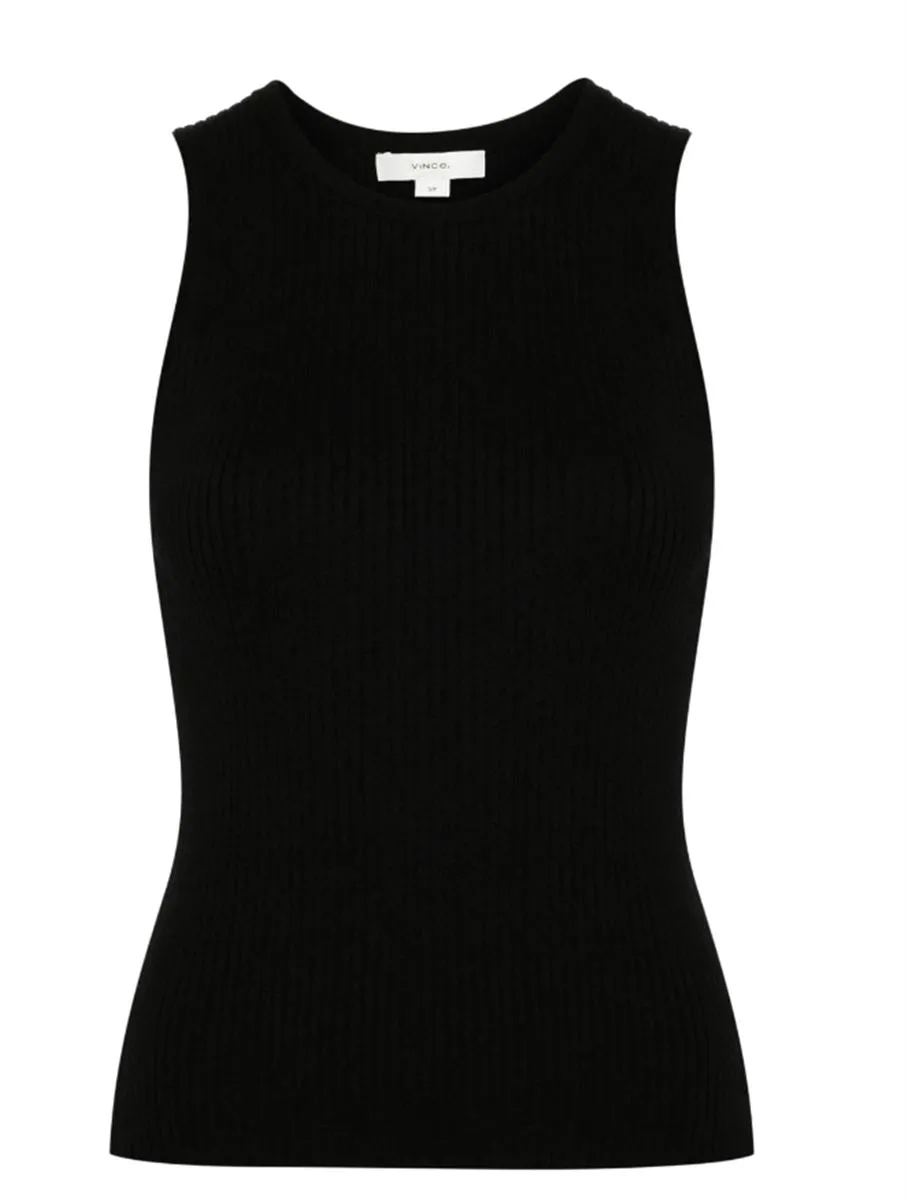 CREW-NECK RIBBED TANK TOP