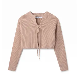 Crop Cardigan In: Blush