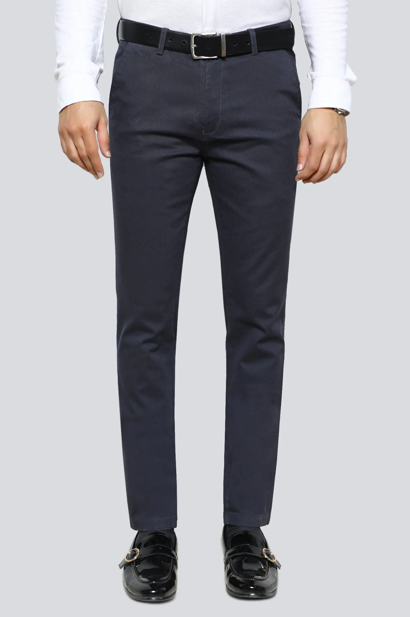 Dark Grey Smart Fit Cotton Chino