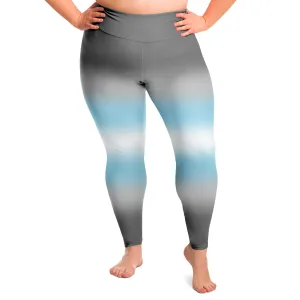 Demiboy Pride Ombre High-Waist Plus Leggings