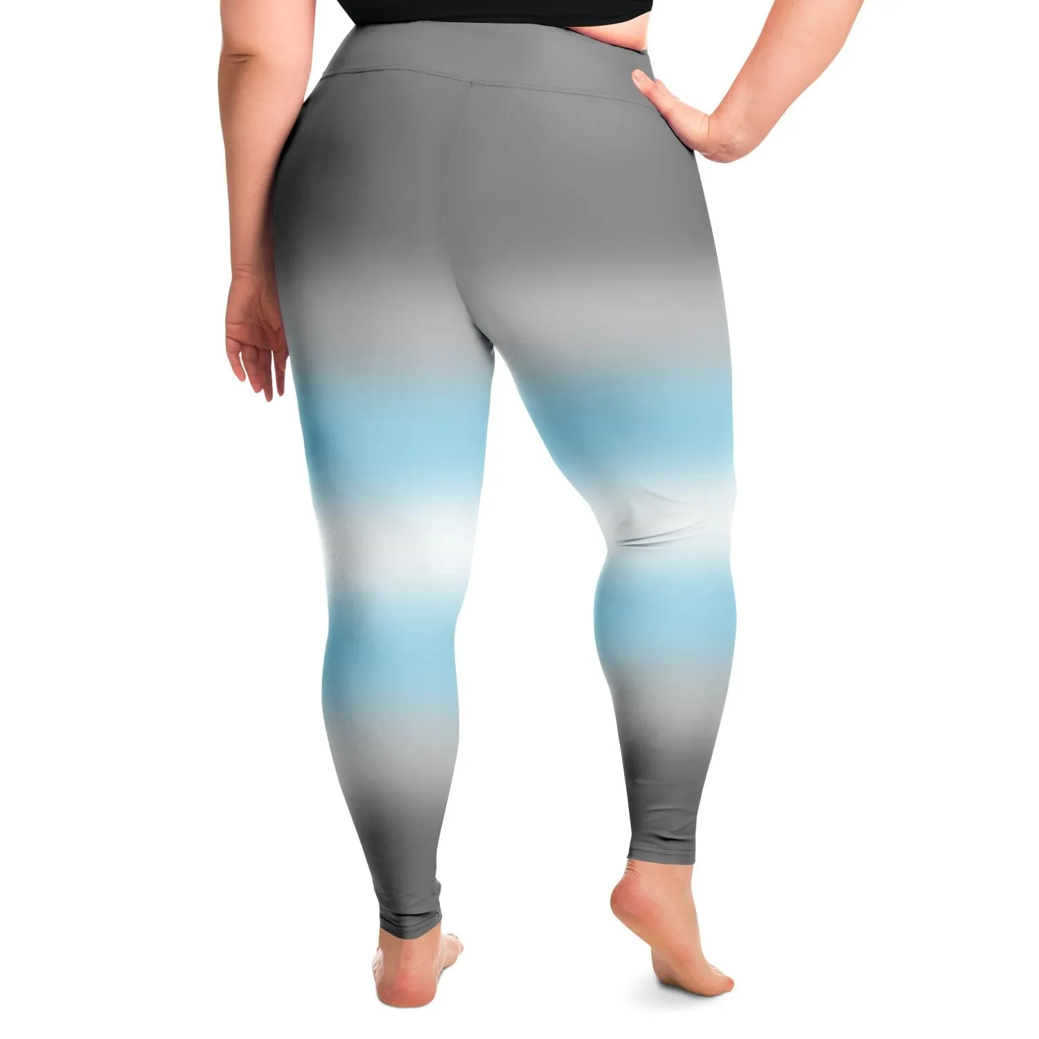 Demiboy Pride Ombre High-Waist Plus Leggings