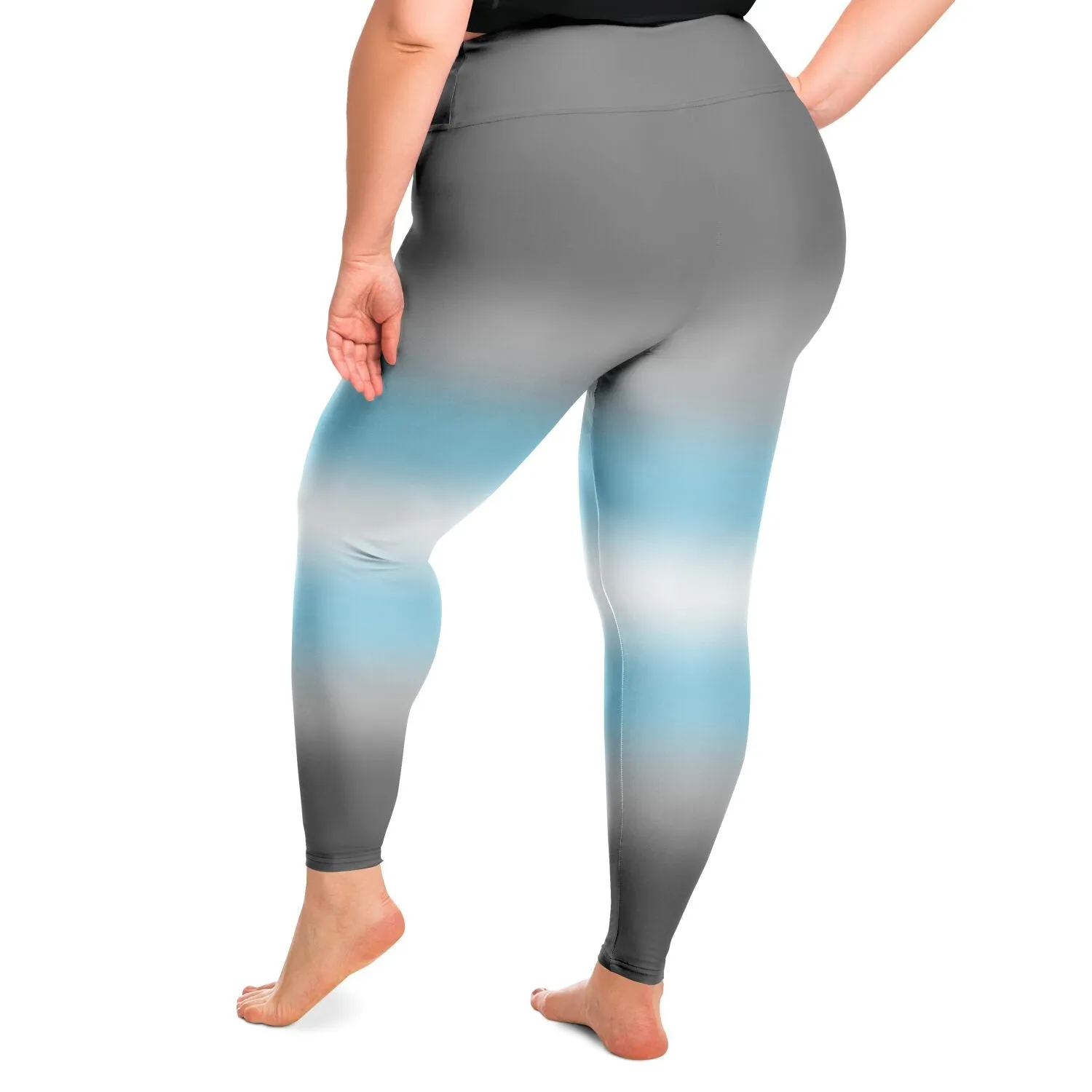 Demiboy Pride Ombre High-Waist Plus Leggings