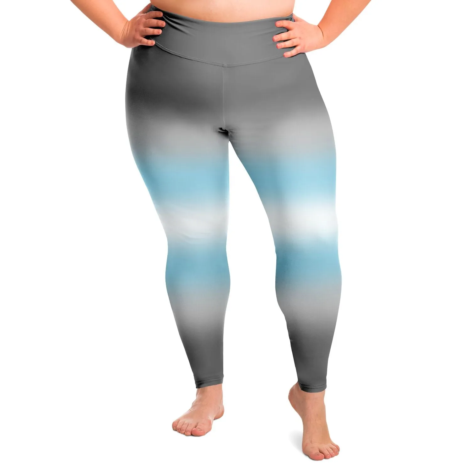 Demiboy Pride Ombre High-Waist Plus Leggings