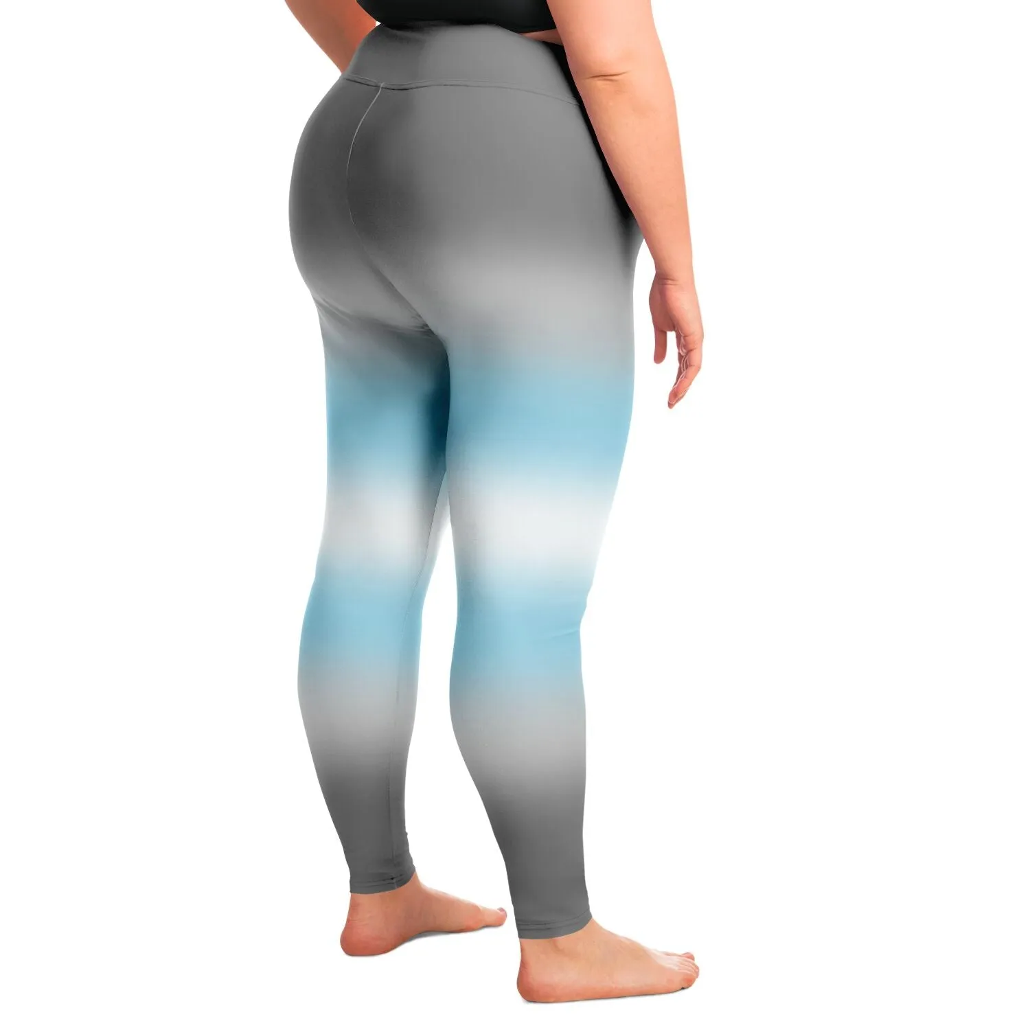 Demiboy Pride Ombre High-Waist Plus Leggings