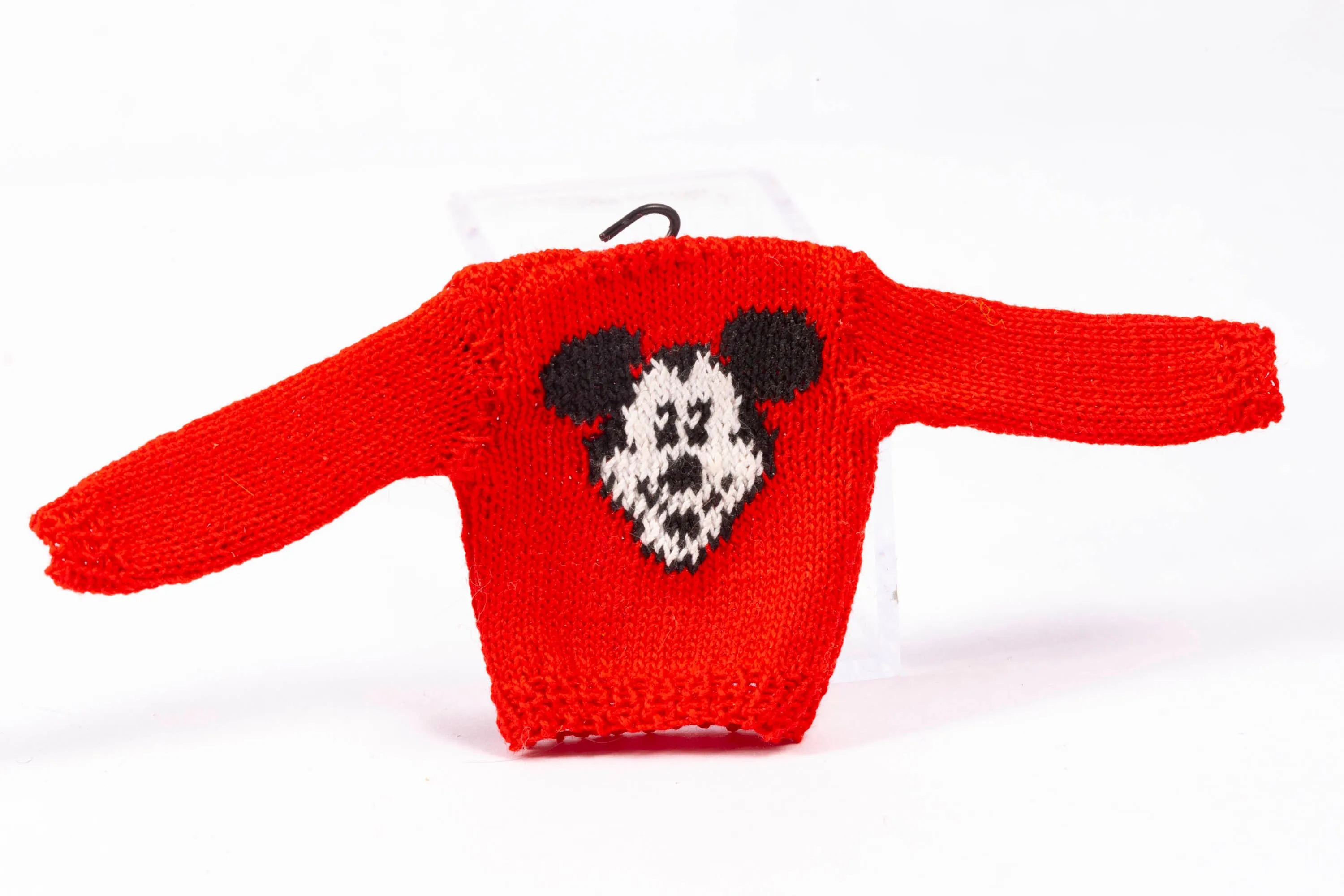 Dollhouse Miniature ~ Red Mickey Mouse Sweater - Hand Knit