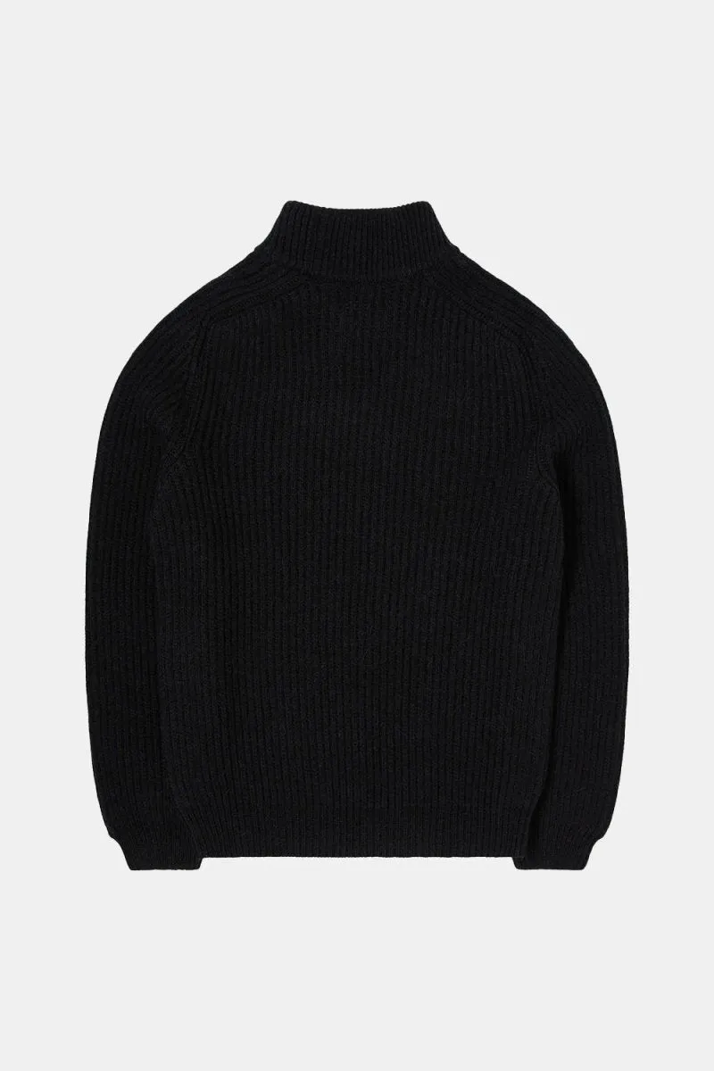 Edwin Roni High Collar Sweatshirt (Black)