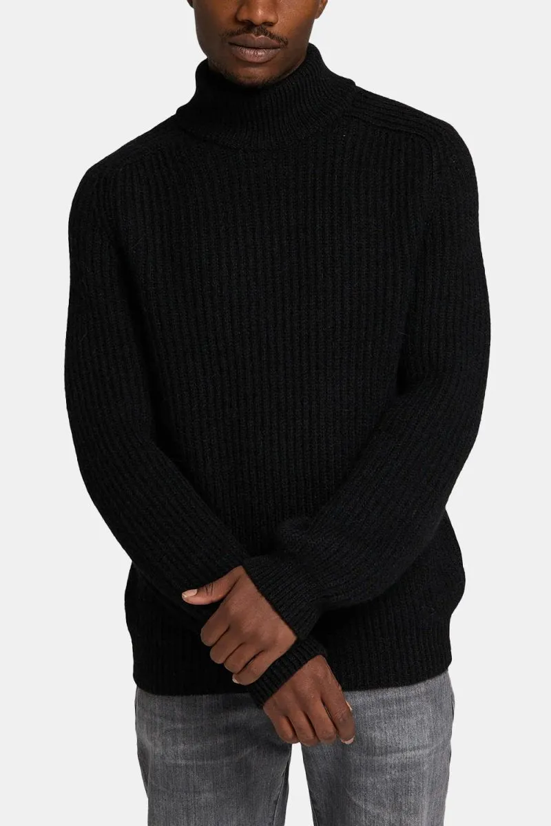 Edwin Roni High Collar Sweatshirt (Black)