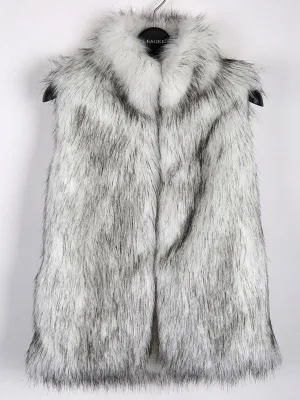 Elegance Collar Vest Faux Fur Coat